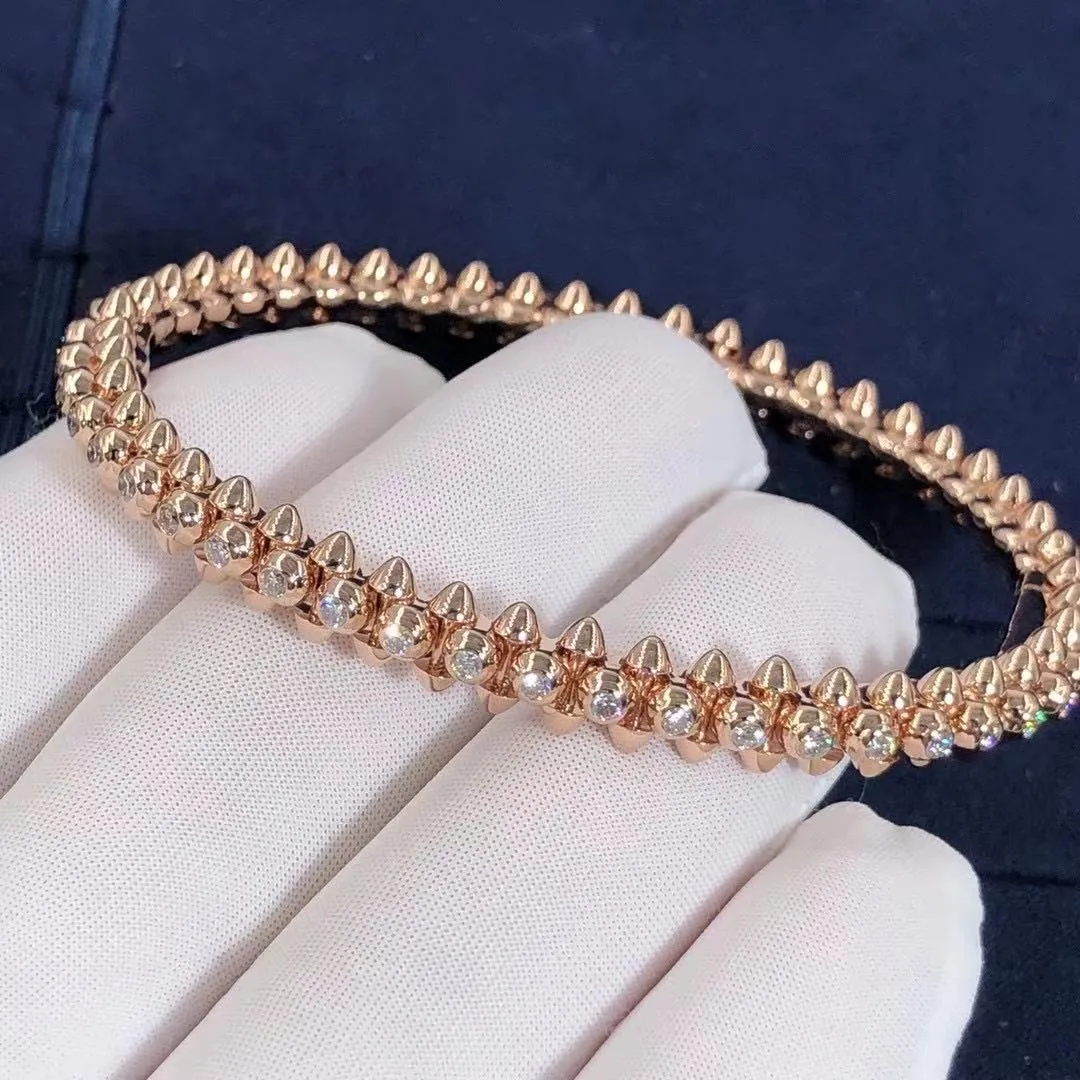 3.5CT Clash Diamond Bangle 18K Gold