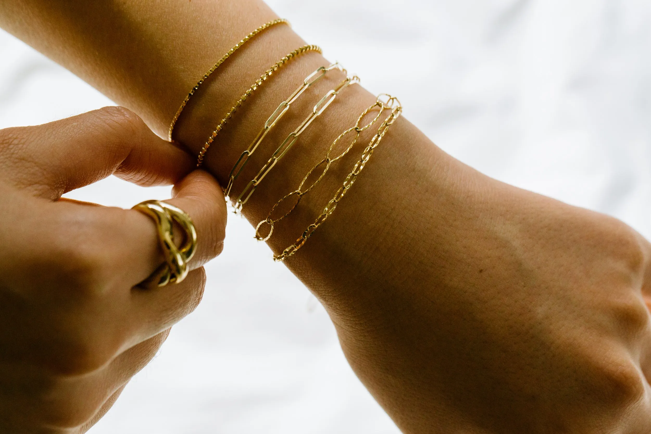 925 Sterling Silver Jewelry Friendship Link Chain Bracelet