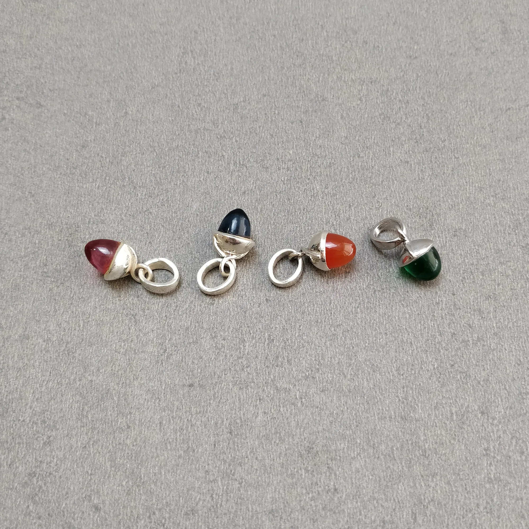 925 Sterling Silver Rhinestone Pendant : 1.80gms(Approx) Fashion Mini Size Bullet Pendant With Normal Loop 0.80" Gift For Her
