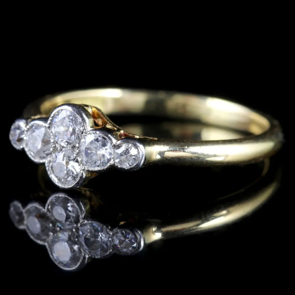 Antique Victorian Diamond Cluster Engagement Ring