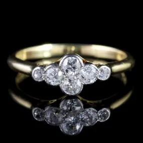 Antique Victorian Diamond Cluster Engagement Ring