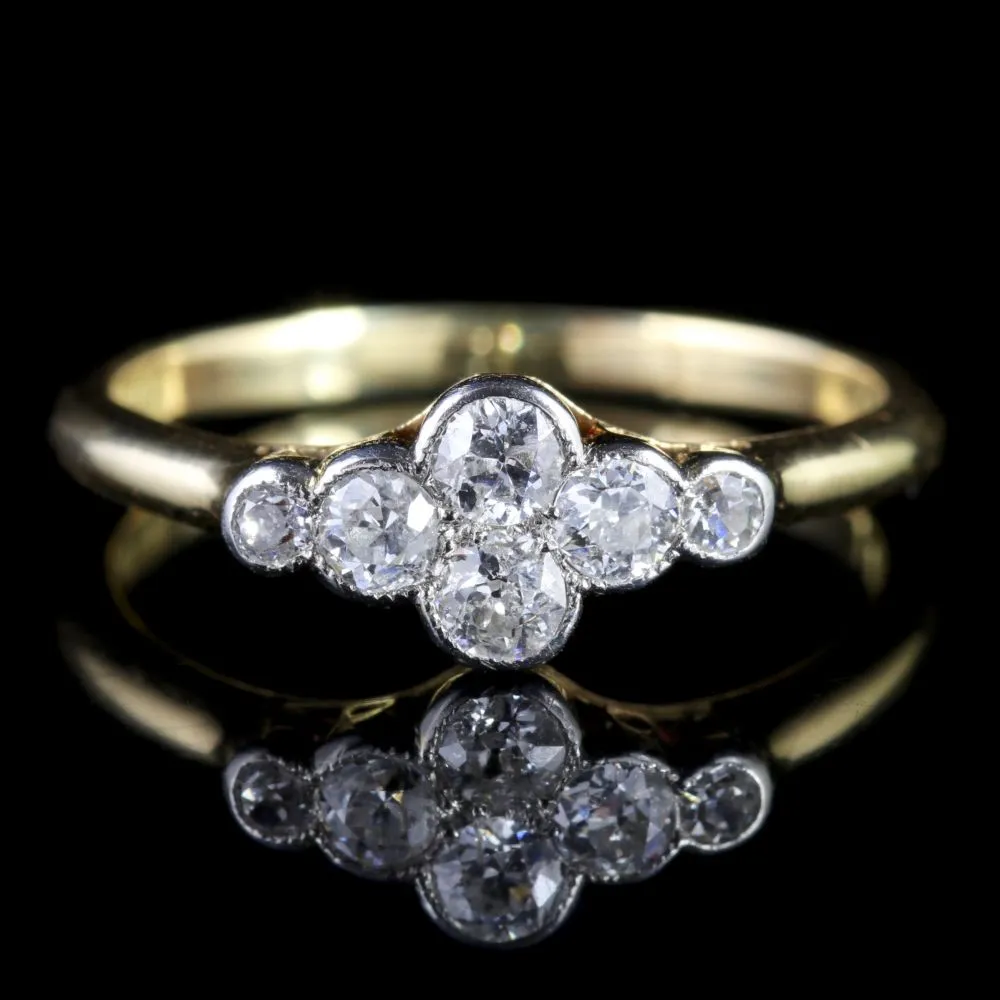 Antique Victorian Diamond Cluster Engagement Ring