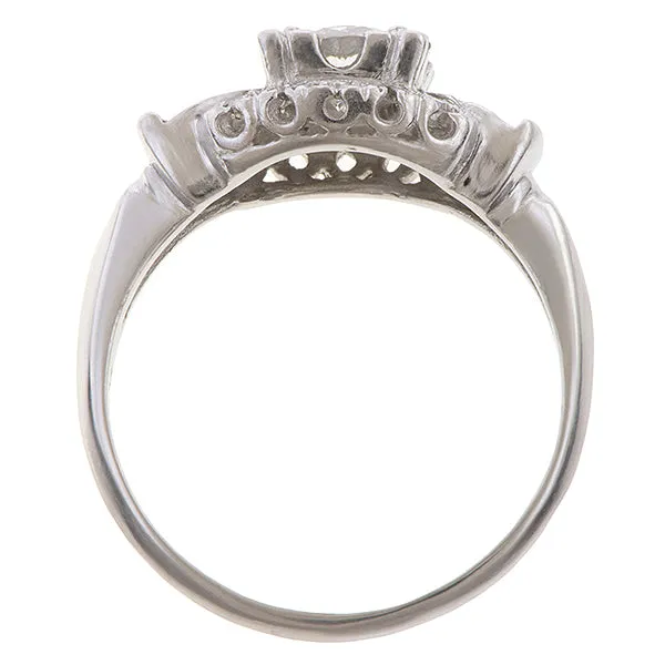 Art Deco Diamond Engagement Ring, RBC 0.51ct.