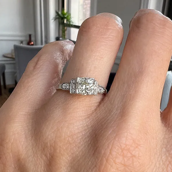 Art Deco Engagement Ring, 0.70ct.