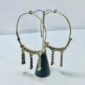 Big Vintage Hoop Earrings With Bells