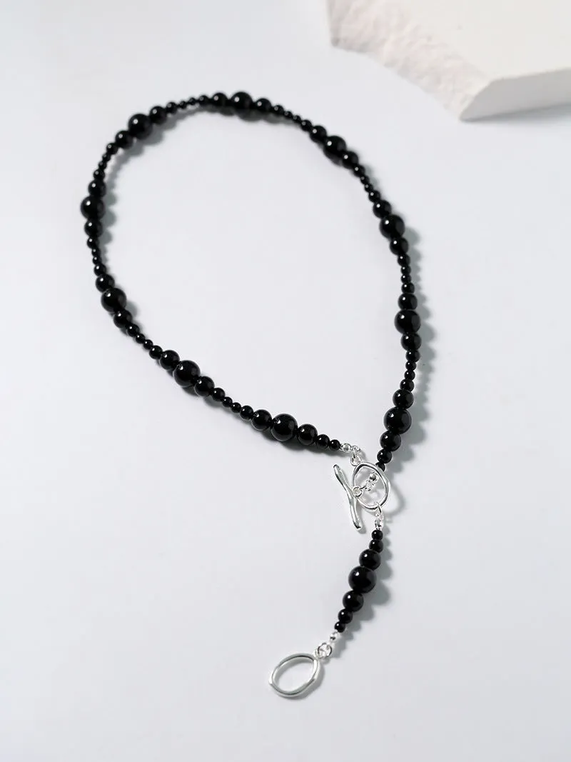 Black Onyx Gradual Gemstones Necklaces