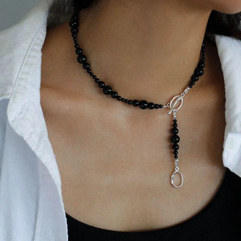 Black Onyx Gradual Gemstones Necklaces