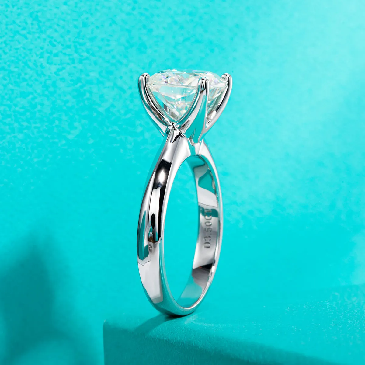 Cushion Cut Moissanite Engagement Ring 925 Sterling Silver