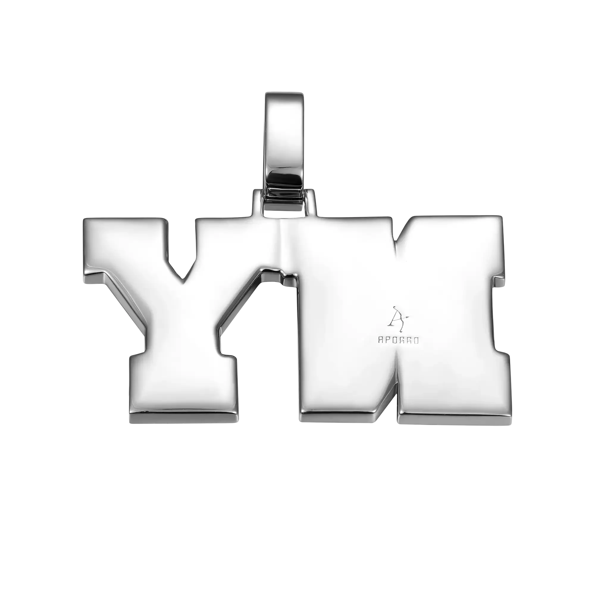 Custom Emerald Cut Moissanite University Font Letter/Number Pendant