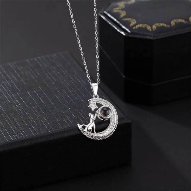 Cute Dog Set with Zircon with Picture Inside
