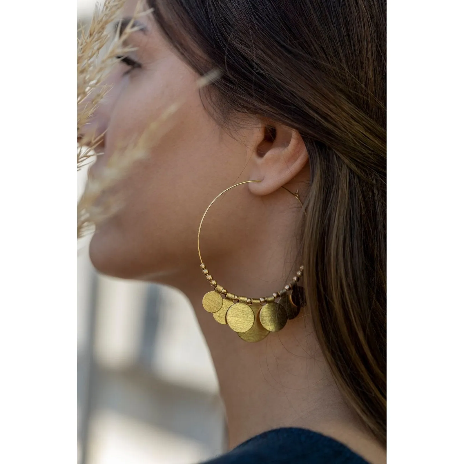 Earrings Afro Thin Hoop DD16068
