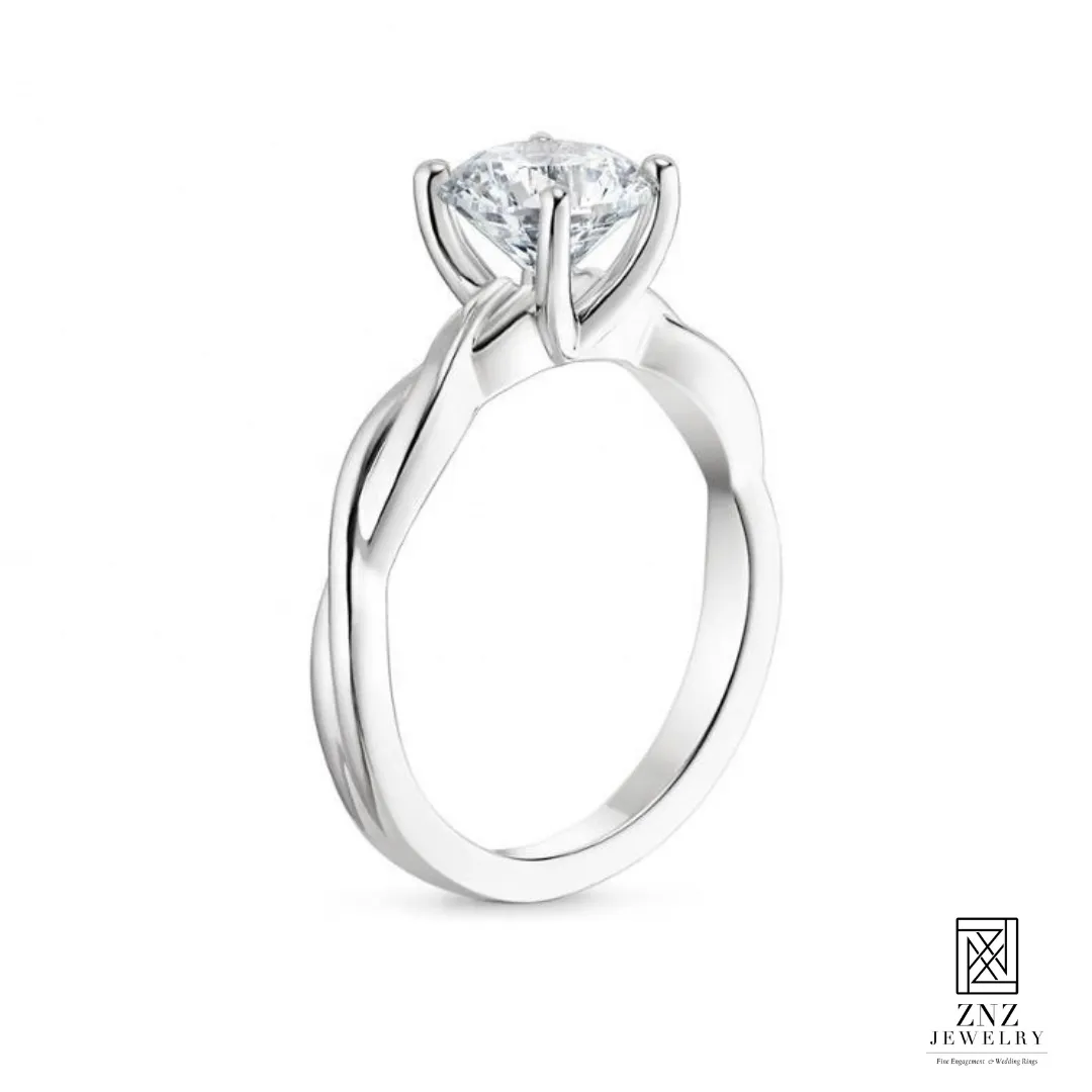 Eve Emerald Cut Engagement Ring Gold