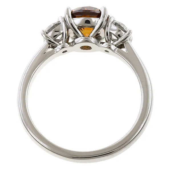 Fancy Color Diamond Three Stone Ring