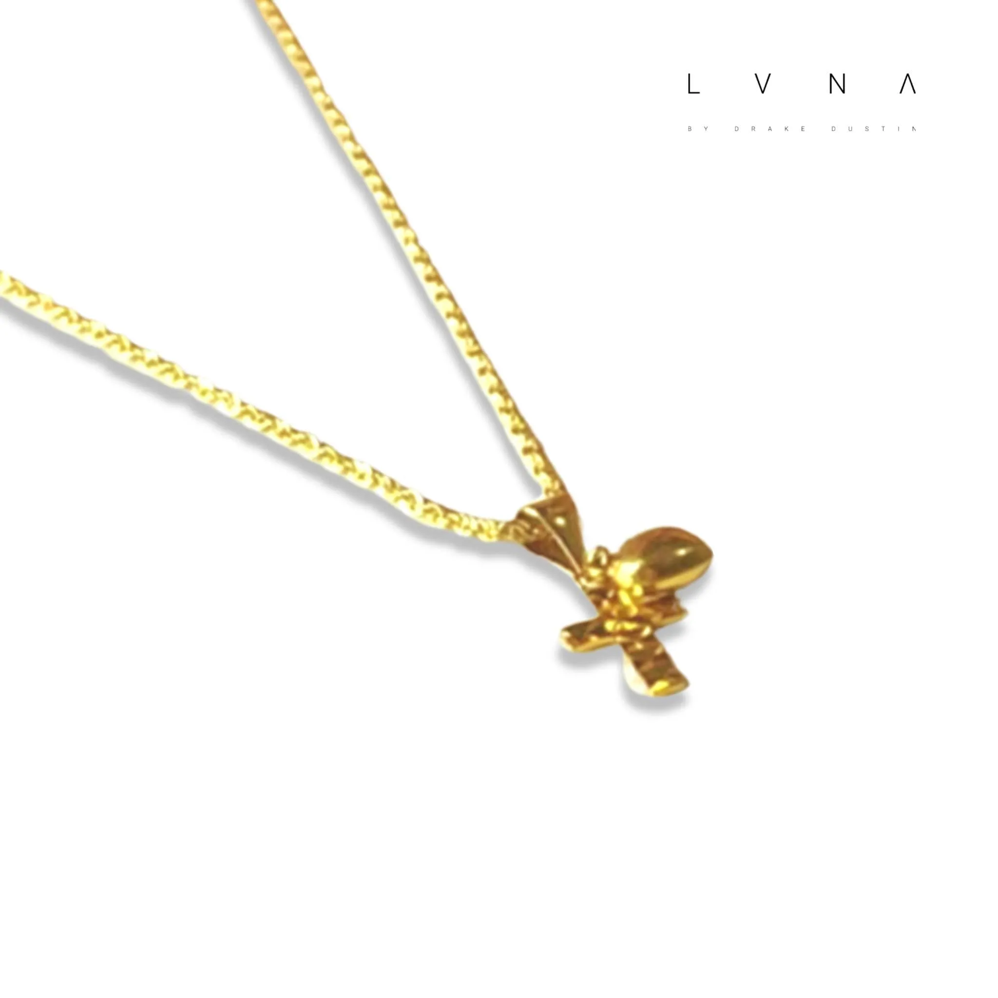 #GOLD2024 | 18K Golden Love Faith Necklace Rope Chain 17.5"