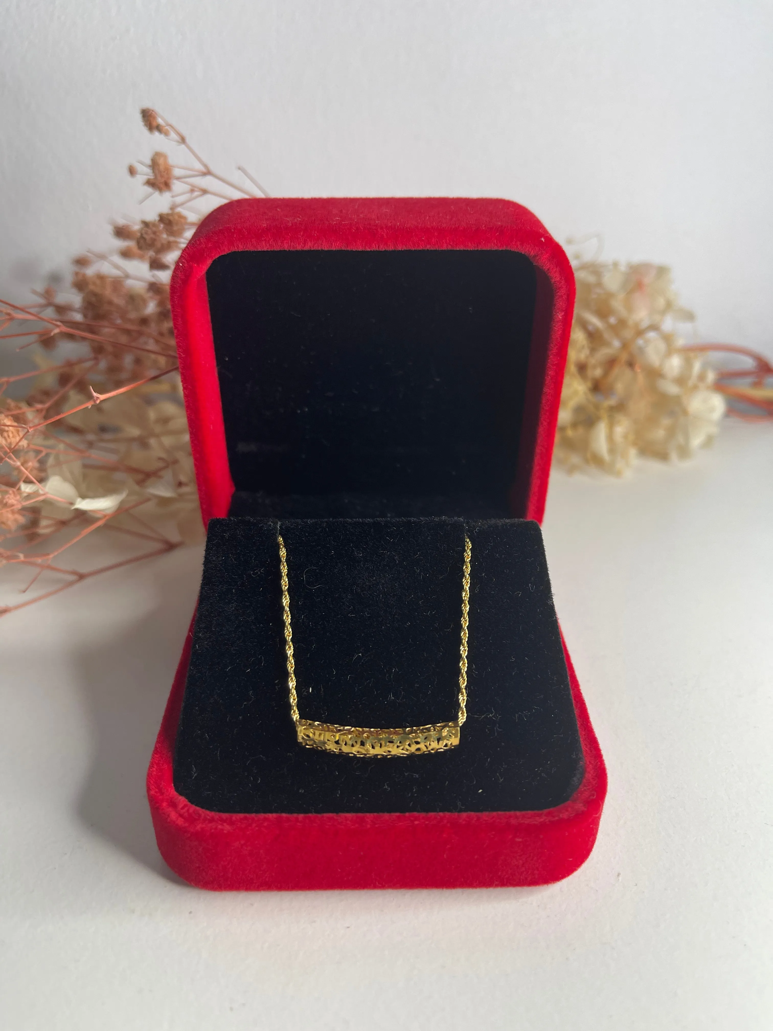 #GOLD2024 | 18K Golden Lucky Tube Necklace Rope Chain