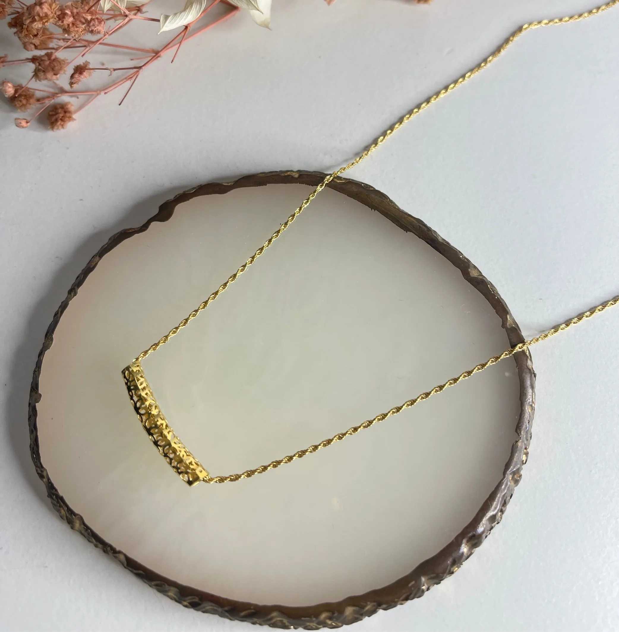 #GOLD2024 | 18K Golden Lucky Tube Necklace Rope Chain