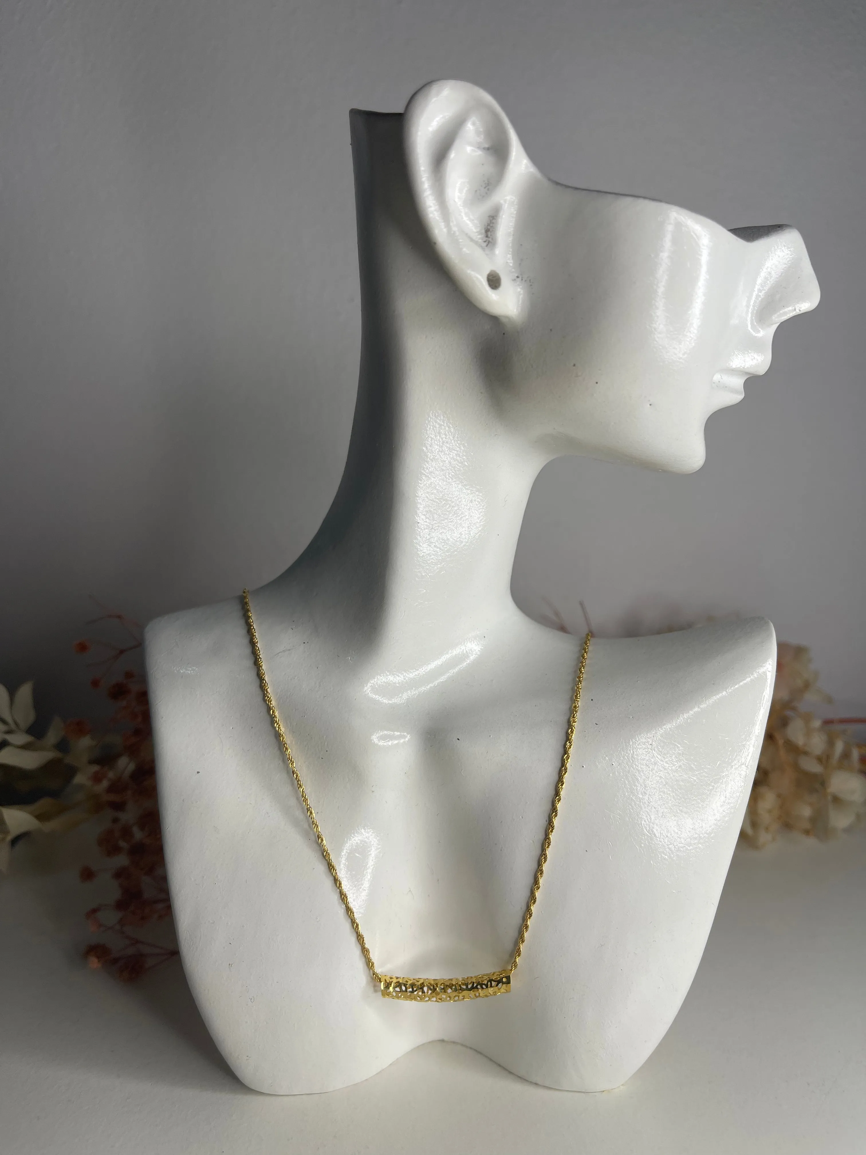 #GOLD2024 | 18K Golden Lucky Tube Necklace Rope Chain
