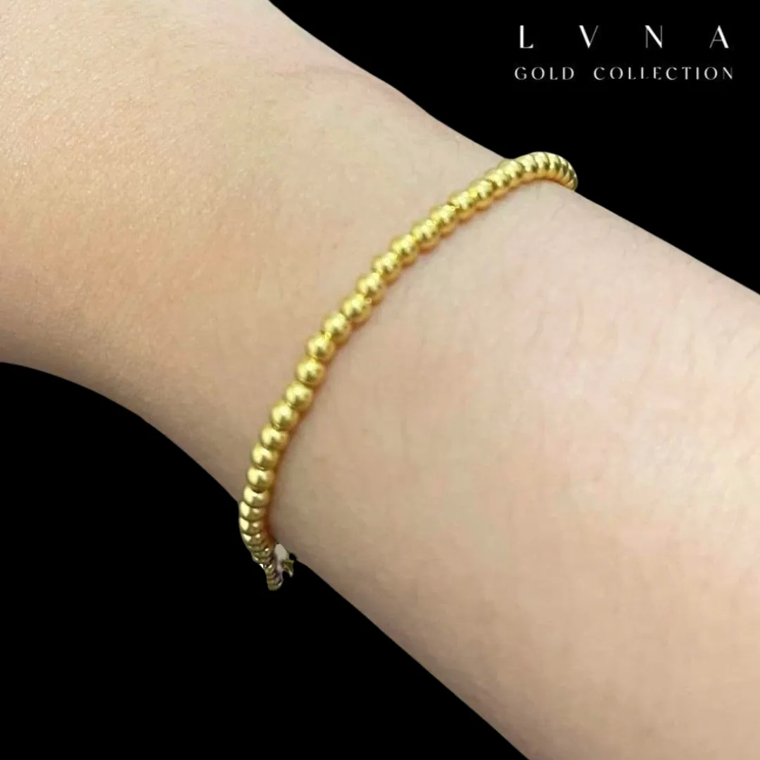 #GOLD2024 | 18K Golden Money Ball Beaded Bracelet