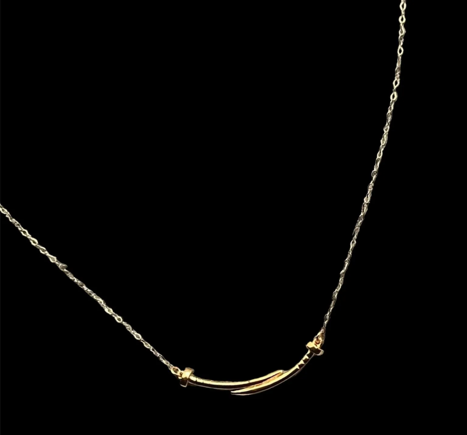 #GOLD2024 | 18K Golden Nail Centered Necklace 18”