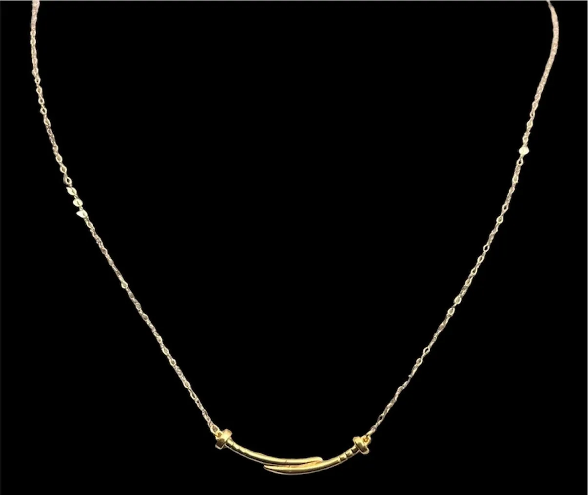 #GOLD2024 | 18K Golden Nail Centered Necklace 18”