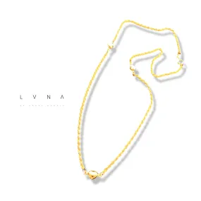 #GOLD2024 | 18K Golden Station Heart Rope Chain 18”