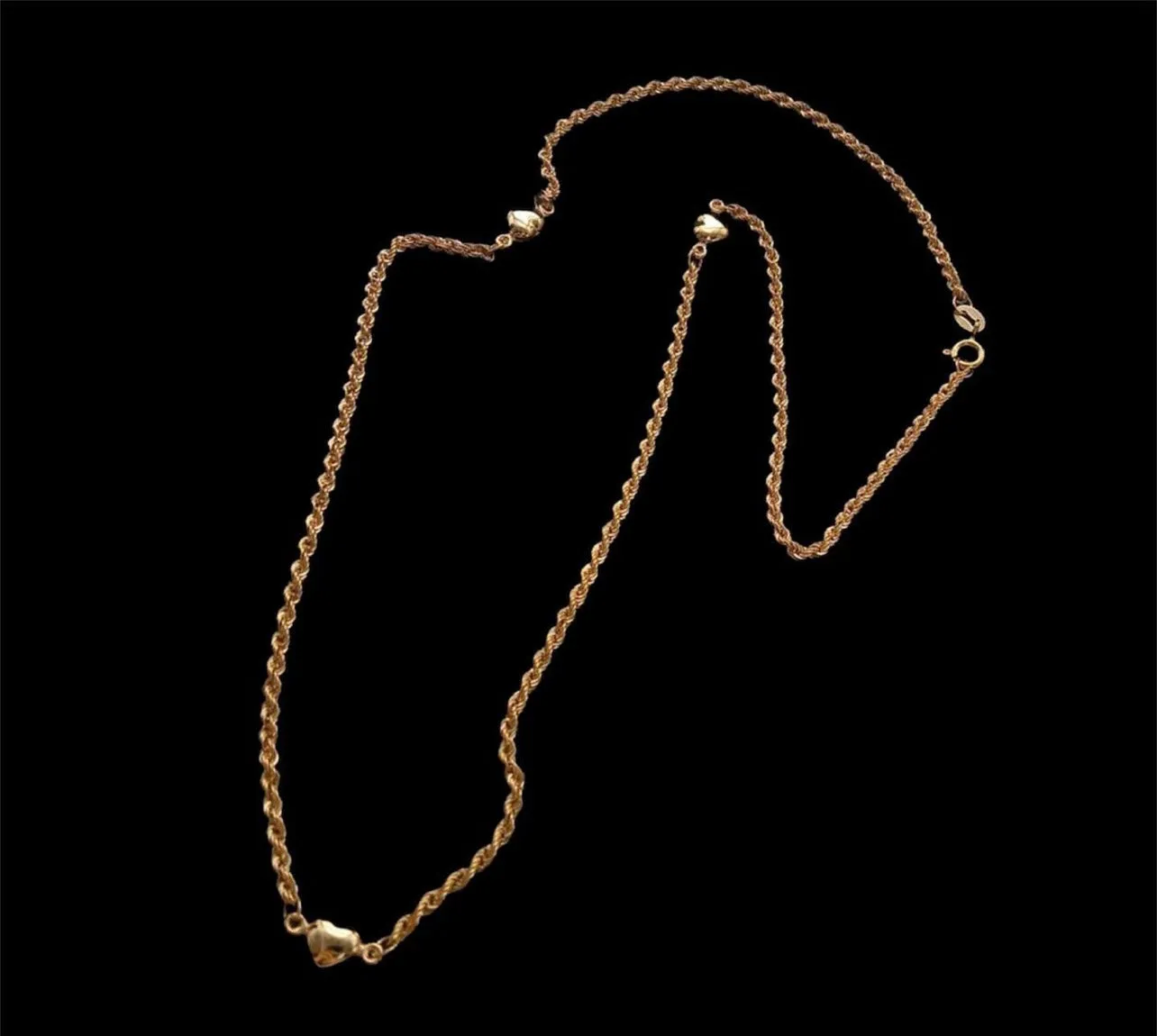 #GOLD2024 | 18K Golden Station Heart Rope Chain 18”