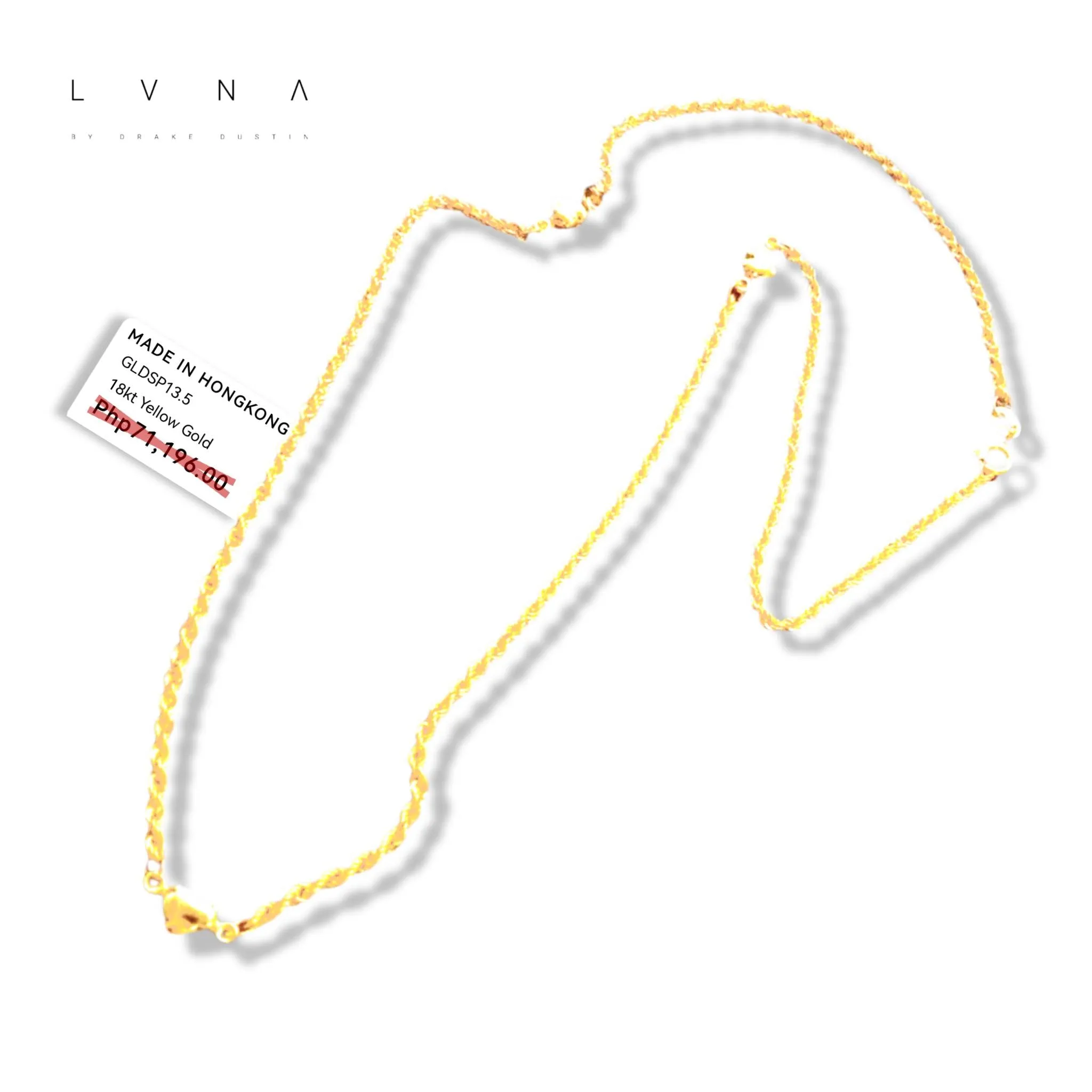 #GOLD2024 | 18K Golden Station Heart Rope Chain 18”