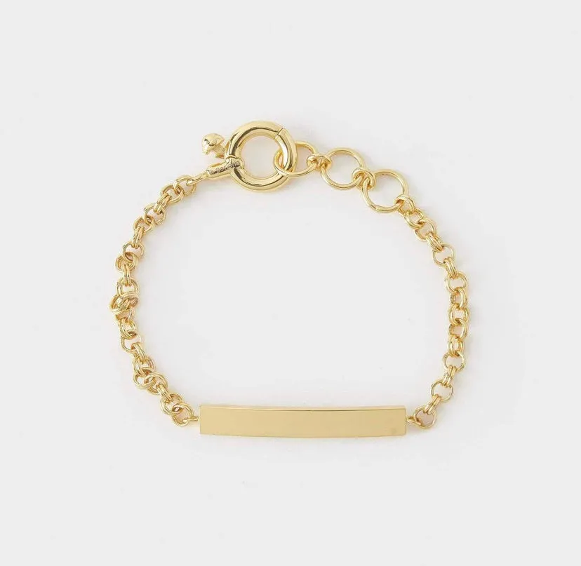 Gorjana Lou Tag Bracelet (gold)