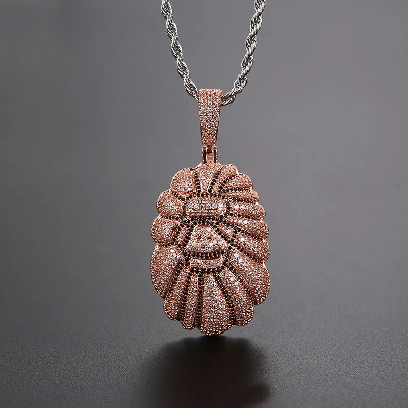 Hip Hop Micro-Set Zircon Gorilla Head Pendant