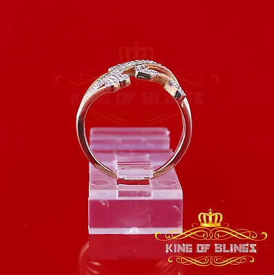 King of Bling's  Real 0.05CT Real Diamond Real 10kt Yellow Gold Womens HEART ARROW Ring Size 6.5