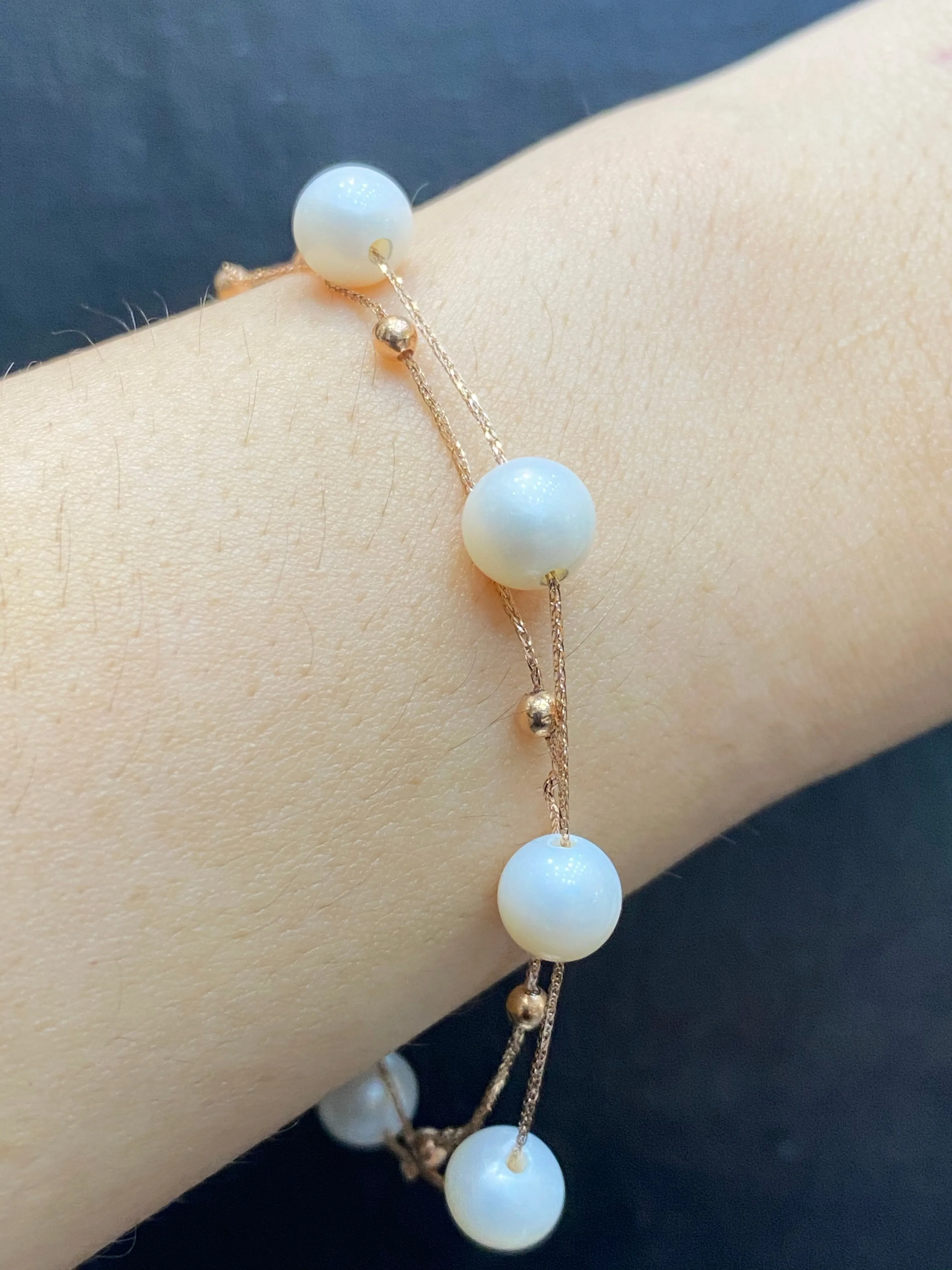 #LoveLVNA | 18K Rose Double Layer HOPE Pearl Bracelet