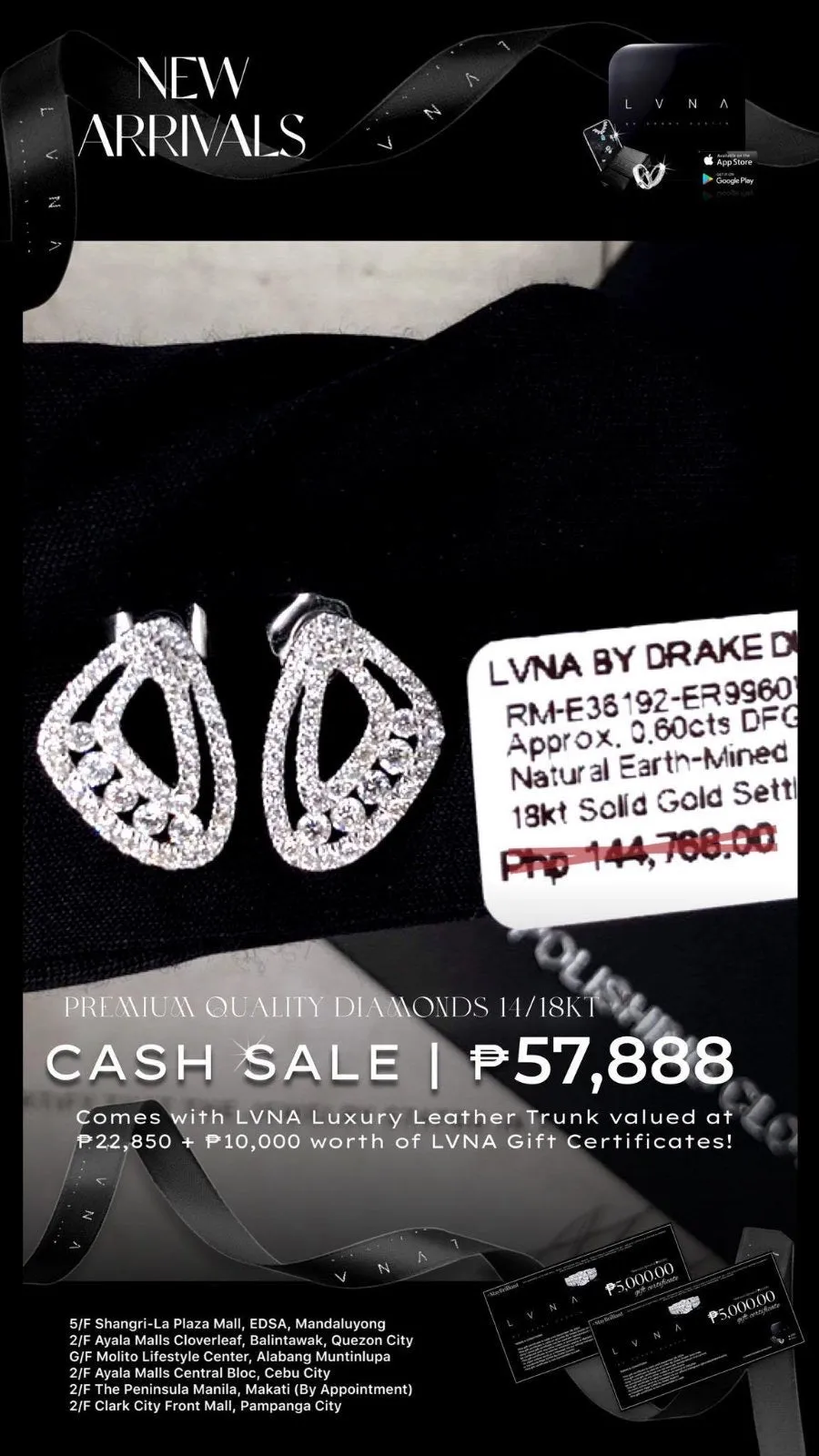 #LVNA2024 | Golden Kaberi Cluster Diamond Earrings 18kt
