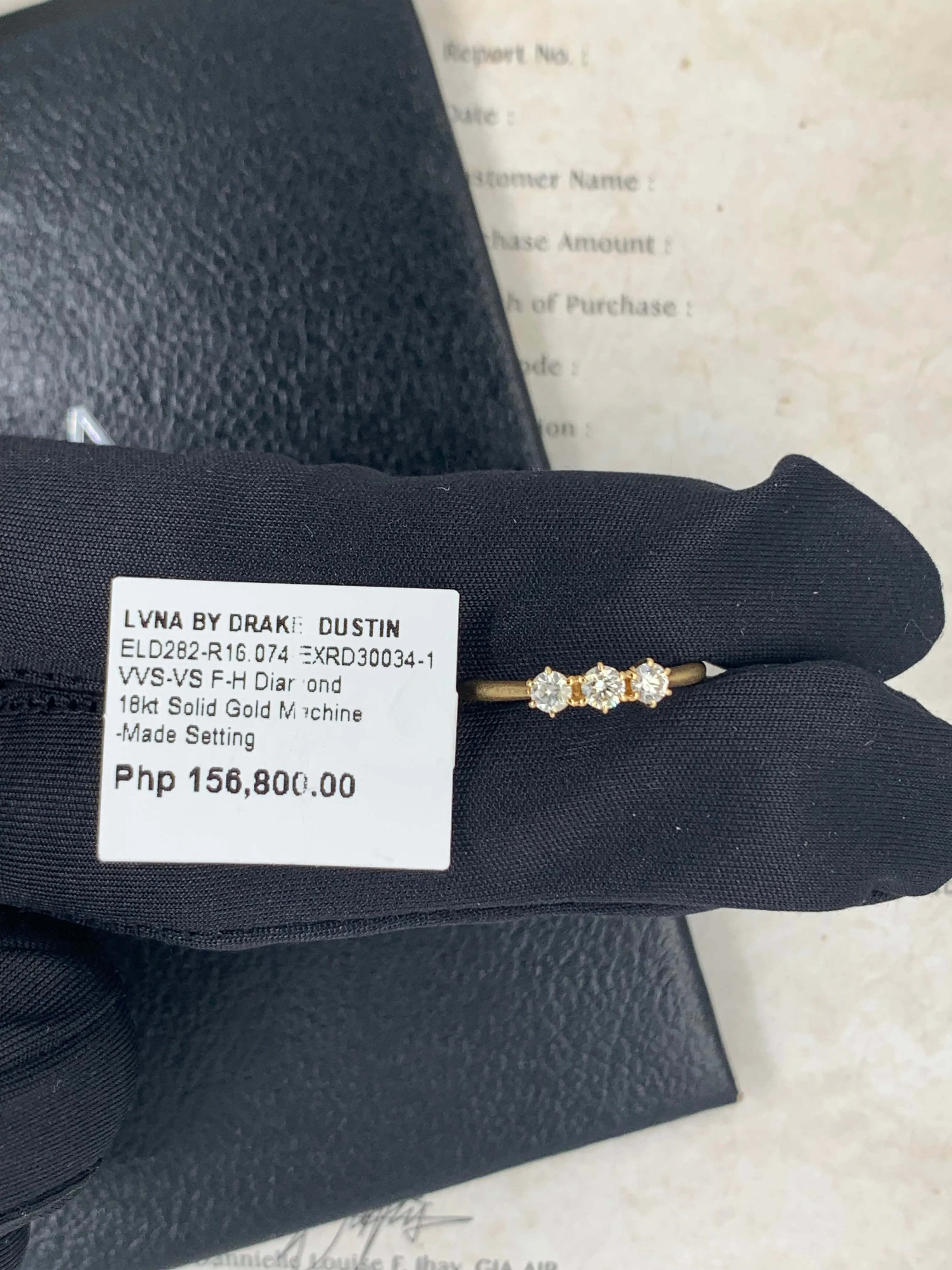 #LVNA2024 | Golden Triple Round Promise Diamond Ring 18kt
