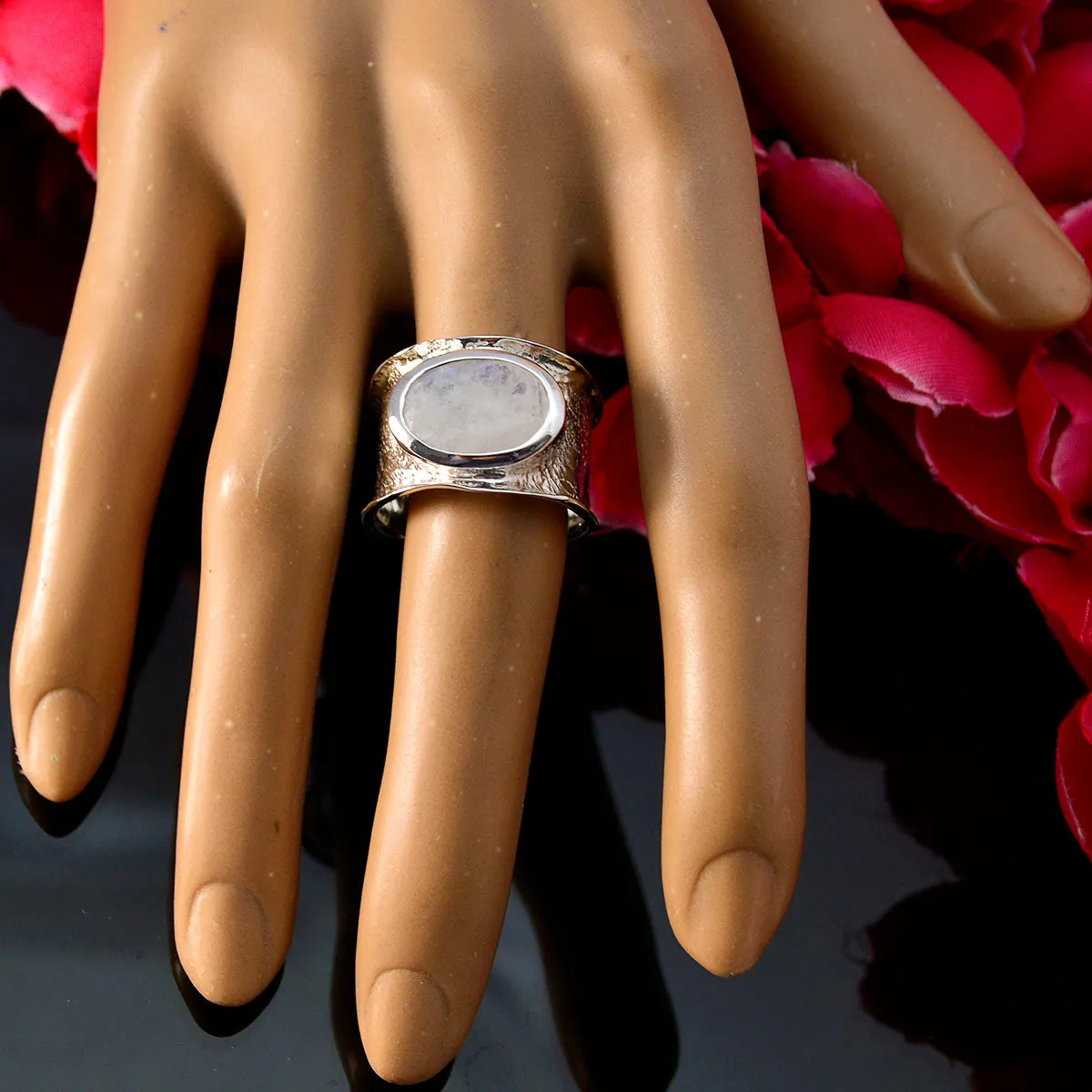 Mesmeric Stone Crystal Quartz Solid Silver Rings Wholesale Jewellery