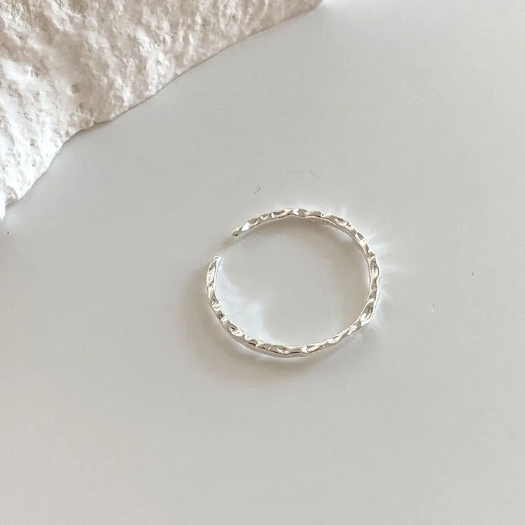 Minimalist Light Texture Plain Ring