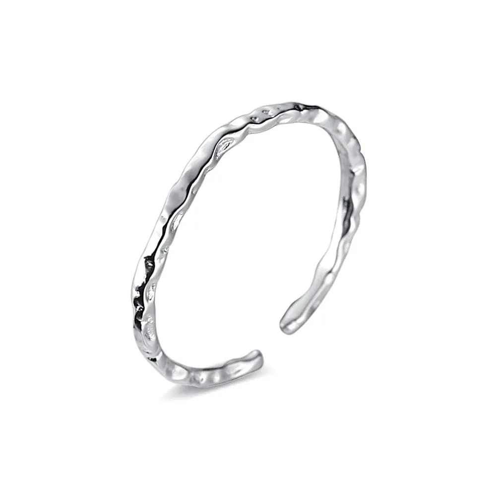 Minimalist Light Texture Plain Ring