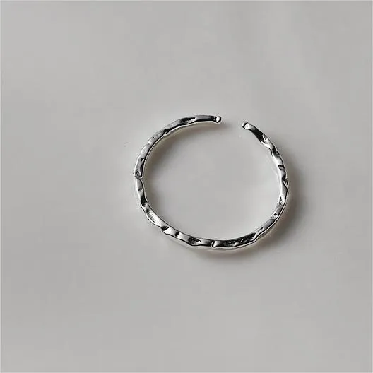 Minimalist Light Texture Plain Ring