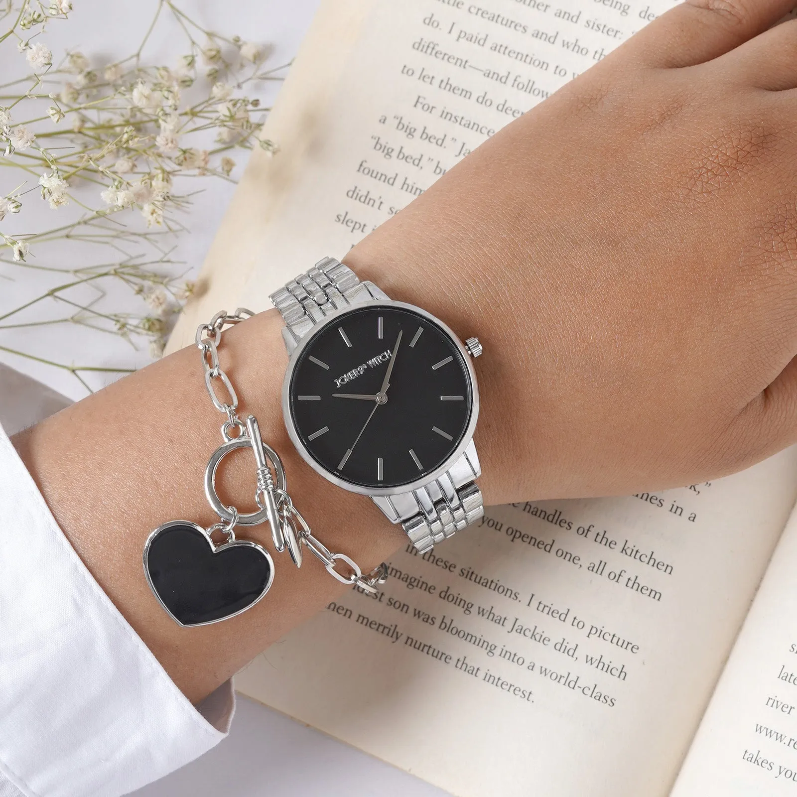Natalia Silver Watch Bracelet Stack