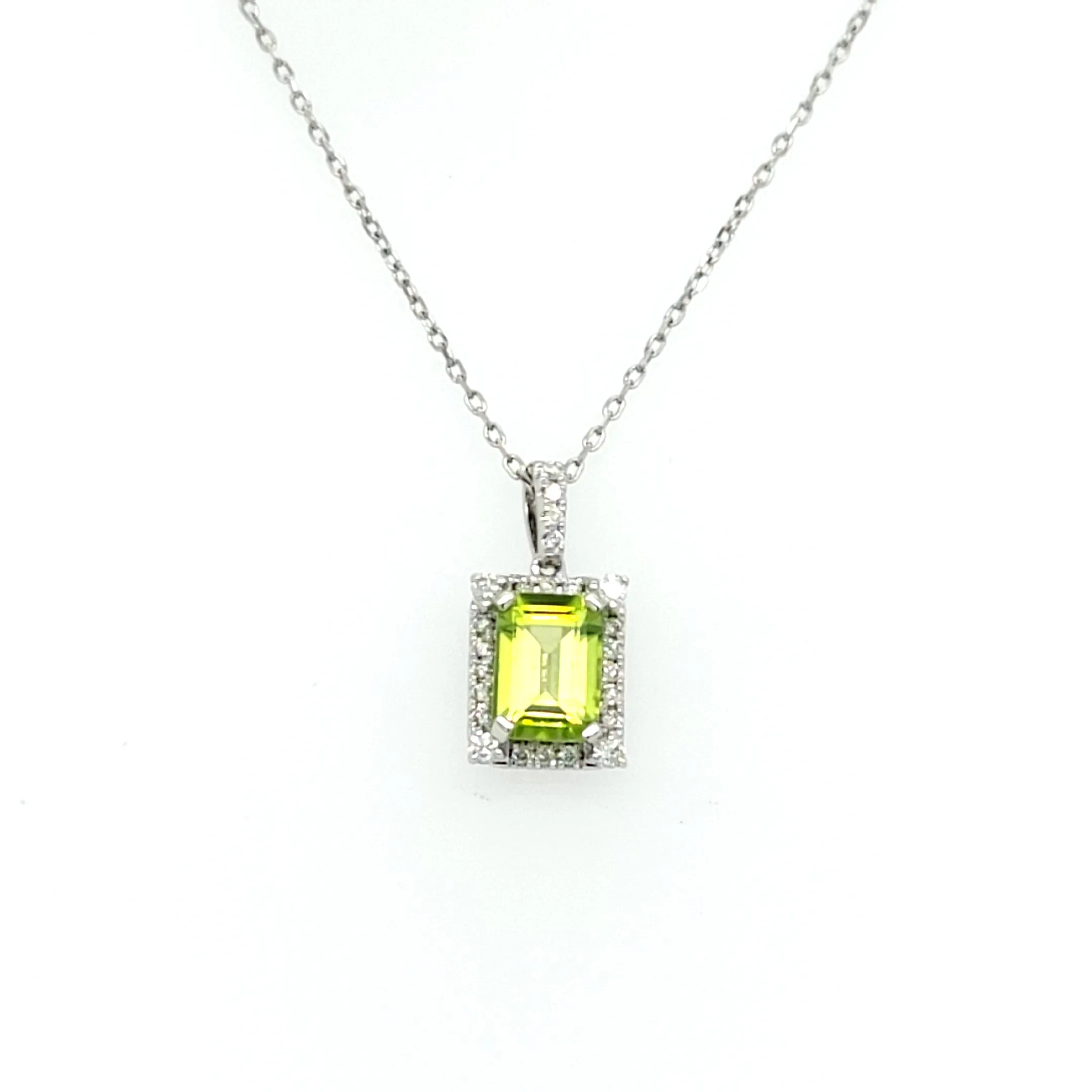 Peridot and Diamond Necklace