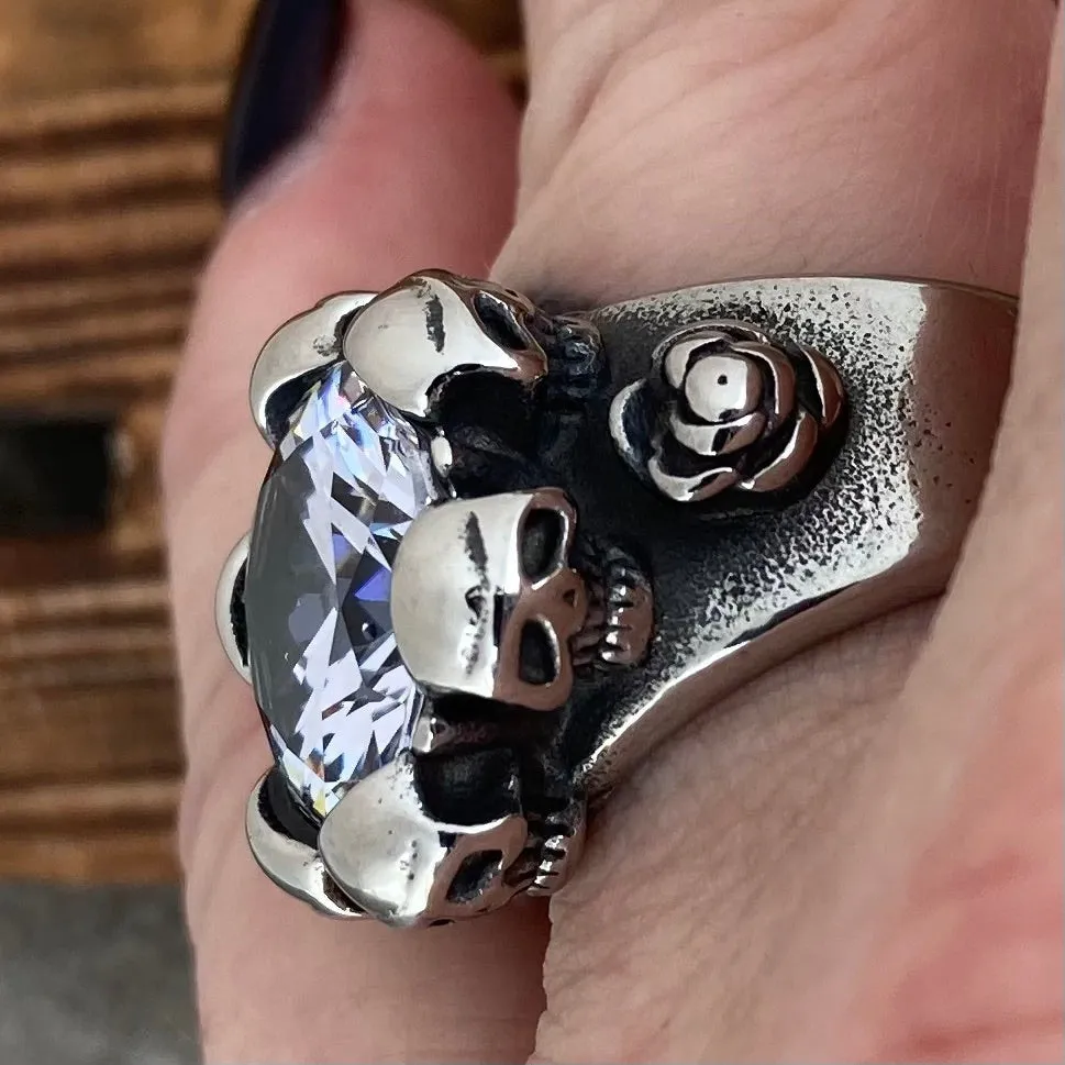 Skulls W/ White Stone - R225