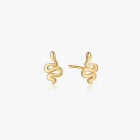 Snake Studs in Gold