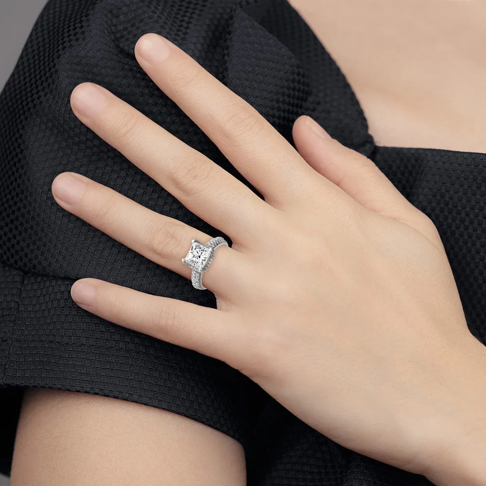Square CZ Ring in Sterling Silver