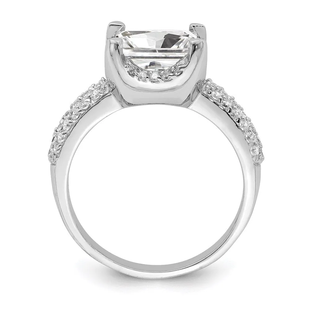 Square CZ Ring in Sterling Silver